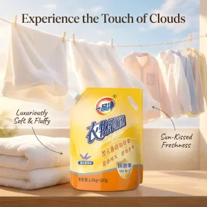 1.2kg Lavender Scented Fabric Conditioner Spout Pouch High Efficiency Softening Liquid for Clothes
