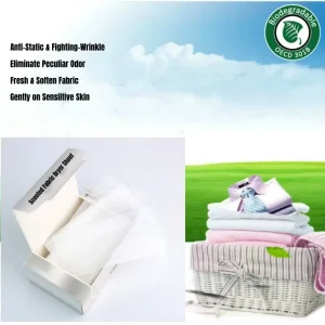 100% Biodegradable Eco Friendly Disposable Fresh Linen Fabric Softener Dryer Sheets for Laundry