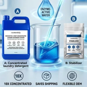 10X Concentrated Laundry Detergent Bulk OEM Private Label 2-Part Liquid Detergent Formula Base with Stabilizer