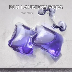 15g Liquid 4 in 1 Laundry Detergent Pods with Deep Clean & Anti Bacteria Rose & Fruity Fragrance