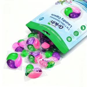 20 Pieces 12g Disposable Gel Detergent Capsules Eco-friendly 3 in 1 Laundry Pods Custom Package logo Laundry Detergent Clothes
