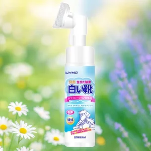 200g Instant Whitening Shoe Foam Stain Remover for White Sneakers Brightening Formula for Deep Cleaning Restores Freshness