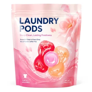 20g Eco Friendly Laundry Pods 3 in 1 High Efficiency Deep Clean Remove Tough Stains Protect Color Long lasting Fragrance