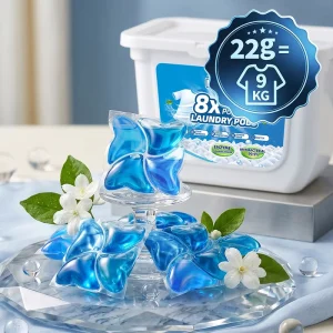 22g Super Concentrated Luxury Perfume 8X Clean Power Color Protector Laundry Detergent Beads for Home Hotel