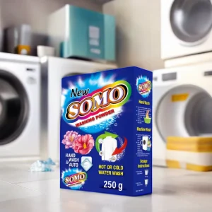 250g High Grade Eco Friendly Portable Detergent Powder Soap Stain Removal Concentrated Formula Free Design Cardboard