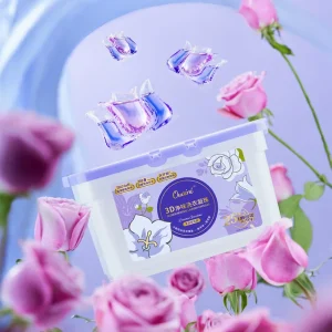 3 In 1 3D Odor Removal Laundry Capsule Detergent Washing Capsule Deep Cleaning Stain Removal Lotus Shape