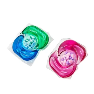 3 in 1 Eco Laundry Pods Dual Layer Biodegradable Detergent Beads Fragrance Booster for Apparel Washing