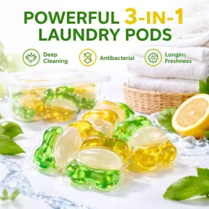 3 in 1 Premium Laundry Gel Washing Pods Capsule Washing Detergent Liquid Laundry Pod Private Label Bulk Supply OEM ODM