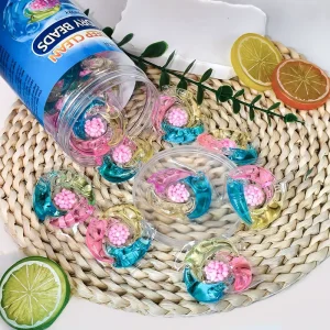 30pcs Laundry Beads for Apparel Detergent Pods Concentrated Formula Capsules with Lasting Fragrance