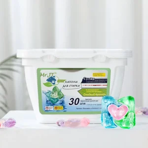 30pcs Laundry Pods Eco-friendly Ingredients Plant Liquid Laundry Pods and Scent Booster Capsules Gel Soap Pods 3 in 1