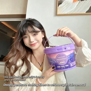 3D Lavender Laundry Gel Bead 1 Bucket 140 pieces Protective Clothing Stain Removal