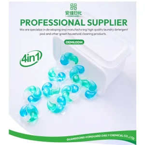 4 in 1 Antibacterial Disposable Eco Friendly Laundry Pods Cyclone Clean Detergent Capsules Floral Fragrance Softening Automatic