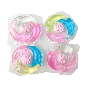 4 in 1 Disposable Laundry Pods Capsule with Scent Booster Bead Remove Odor Blood Stain Anti Bacterial Detergent Pods