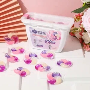 4 in 1 Laundry Detergent Capsules 12g Eco Friendly Safe & Gentle High Cleaning Power Pods 30pcs Box