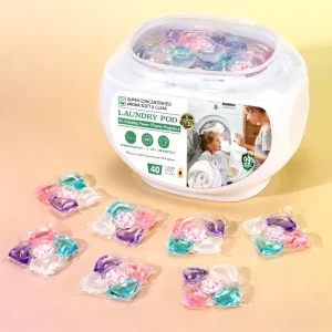 4 in 1 Strong Fragrance Laundry Capsules Eco friendly Ingredients Liquid Pods Quickly Dissolve Laundry Detergent Pods