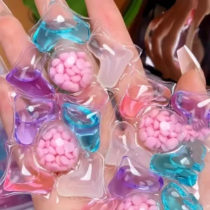 5 in 1 Disposable Laundry Detergent Pods New Gel Beads for Apparels Densate Liquid New Laundry Caps