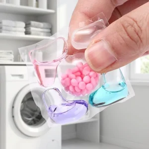 5 in 1 Laundry Detergent Pods for Washing Machines Long Lasting Fragrance Stain Remover Softening Concentrated Liquid Formula