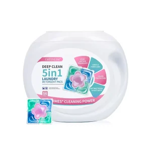 5 in 1 Laundry Pods Washing Clothes Home Cleansing Detergent Lasting Fragrance Laundry Pods with 100 Pods