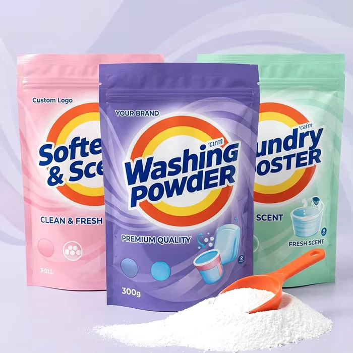 500g 1kg Leak Proof Custom Printed Stand Up Laundry Detergent Bag High Barrier Washing Powder Packaging Pouch Bag