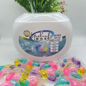 50pcs Concentrated 6in1 Laundry Beads Floral Fruity Fragrance Long-lasting Boxed Six-in-one Pods for Apparel Factory