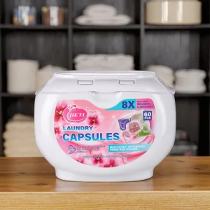 5in1 Laundry Detergent Capsules 480g Pack 8g Each Floral Fragrance High Cleaning Power Hypoallergenic Eco Pods