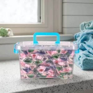 5in1 Laundry Detergent Pods 100pcs Box Floral Aroma Quick Dissolving Strong Cleaning Hypoallergenic Sensitive Skin Care