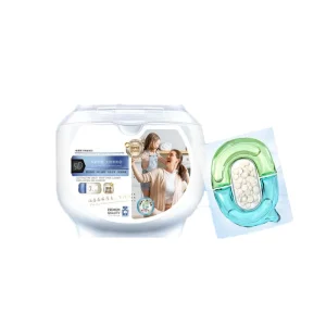 61PCS Lasting Fragrance and Stain Removal Disposable Concentrated Laundry Detergent Pods Condensation Beads in Three Chambers