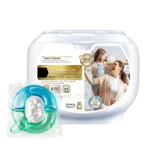 61PCS Laundry Gel Beads Stay Fragrance Beads 3 in 1 Box Laundry Detergent Pod Washing Capsules Household