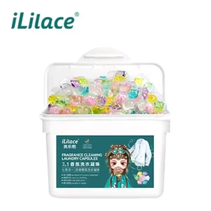 7 in 1 Chamber Laundry Pods for Apparel Antibacterial Mite Removal Long lasting Fragrance Concentrated Stain Remover