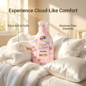 99.9% Antibacterial Fabric Softener Liquid with Friction Activated Microcapsules Long Lasting Oud Rose Fragrance 1.2kg