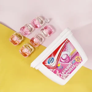 AJYF Manufacturer Custom Eco Friendly Disposable Laundry Capsule Pods 3 in 1 with Scent Beads for Apparel