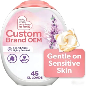 Advanced Skin Friendly Soft Care Formula Delicate Fabrics Baby Apparel Lavender Scent Deep Cleaning Liquid Laundry Pods