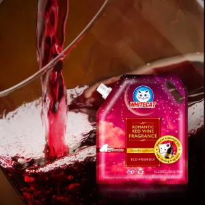 Anti-Static Soft Clothing Liquid 1l Biodegradable Detergent Red Wine Scent Fabric Softener