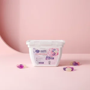 Apparel Detergent Pods Antibacterial & Mite Stain Removing Floral Scent Laundry Bead Collection Capsules in Gift Box Set