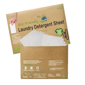 Biodegradable Oem Liquidless Natural Eco friendly Long Lasting Fragrance Deep Cleaning Laundry Detergent Sheets Washing Strips