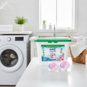 Bulk 28 Count Washing Capsules for Apparel Eco Friendly Natural Gel Detergent Pods Floral Fruity Scent Capsule