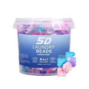 Bulk 5-in-1 Eco-Friendly Laundry Capsules Disposable Washing Pods with Long-Lasting Perfume Apparel Scent Boosters OEM Options