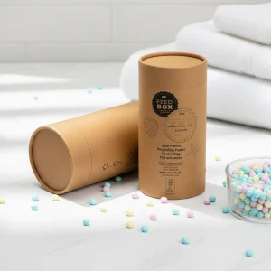 Cardboard Cylinder Paper Tubes Kraft Powder Packaging Paper Tube for Laundry Beads Booster Scent