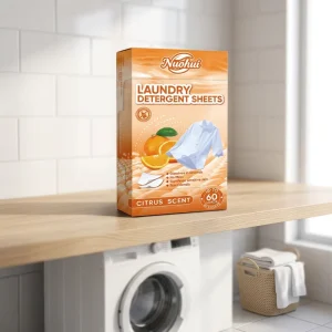 Citrus Scent Orange Laundry Detergent Strips For Travel Apartments Dorms Eco Friendly Hypoallergenic Laundry Detergent Sheet