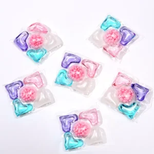 CleanBee Factory Price 5 in 1 Lavender Scents Laundry Washing Pods Disposable Laundry Detergent Capsules Gels Detergent Natural