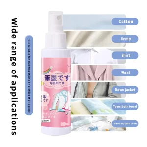 Convenient and Efficient Fast acting Ink Remover Spray for Clothes 100ml Clothing Pen Stain Cleaner