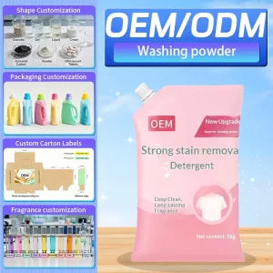 Custom Detergent Laundry Powder Strong Stain Removal Clean Long lasting Natural Fragrance Machine Wash Large Cleaning Products