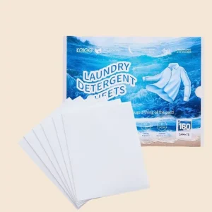 Custom Disposable Laundry Sheets Paper Eco Friendly Laundry Supplies Detergent Sheets