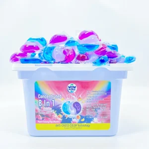 Custom Eco Friendly Disposable Gel Shape Apparel Detergent Laundry Detergent Capsules Deep Clean Stain Removal for Bathroom Use