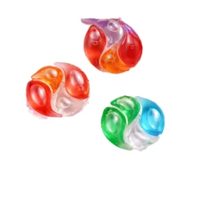 Custom Eco Friendly Four In One Laundry Gel 12g15g Deep Cleaning with Floral Fragrance Four Cavity Design