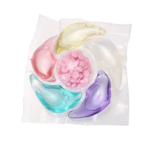 Custom Laundry Washing Cleaning Detergent Softener Thress Cells Pods With Fragrance Beads