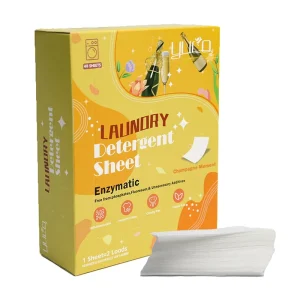 Custom Logo 14*11cm Concentrated Eco Friendly Deep Cleaning Linen With Enzymatic Laundry Detergent Washing Sheets
