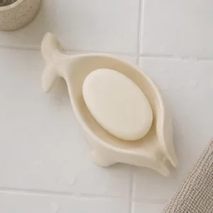 Custom Luxury Nordic Concrete Dolphin Type Soap Organizer Tray With Concretere Surface For Bathroom Soap Organizer Tray