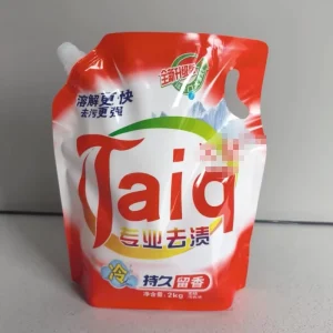 Custom Plastic Stand Up Liquid Soap Laundry Detergent Packaging Pouch Bag With Nozzle Spout Bags For Detergents Packaging