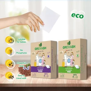 Custom Private Label Laundry Detergent Tablet OEM Disposable Super Condensed Laundry Detergent Sheets